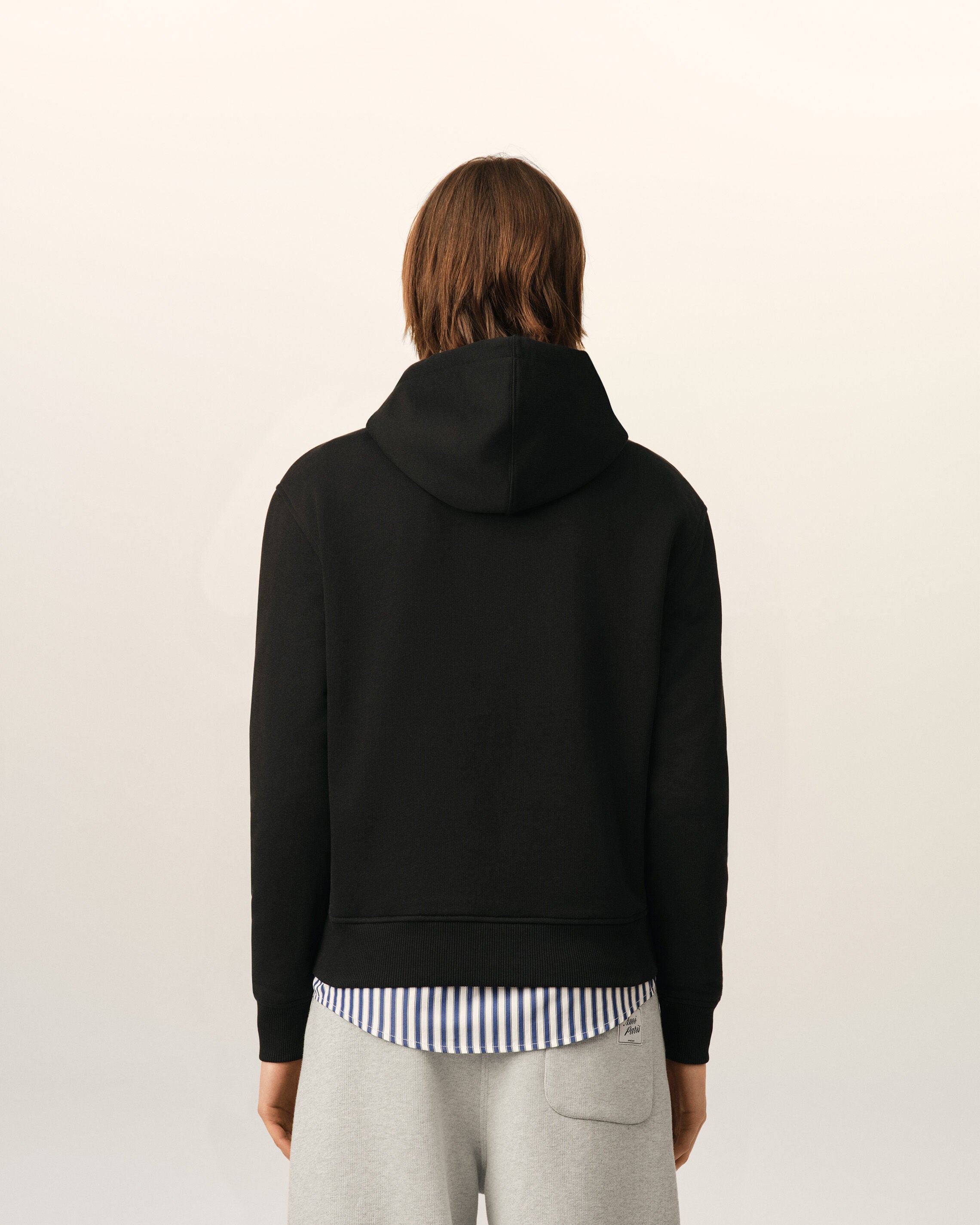 Ami Paris Ami de Coeur Unisex Hoodie Organic Cotton Black