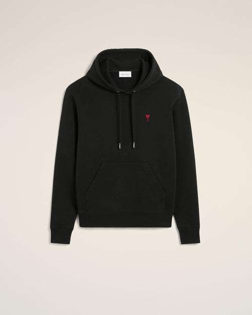 Ami Paris Ami de Coeur Unisex Hoodie Organic Cotton Black